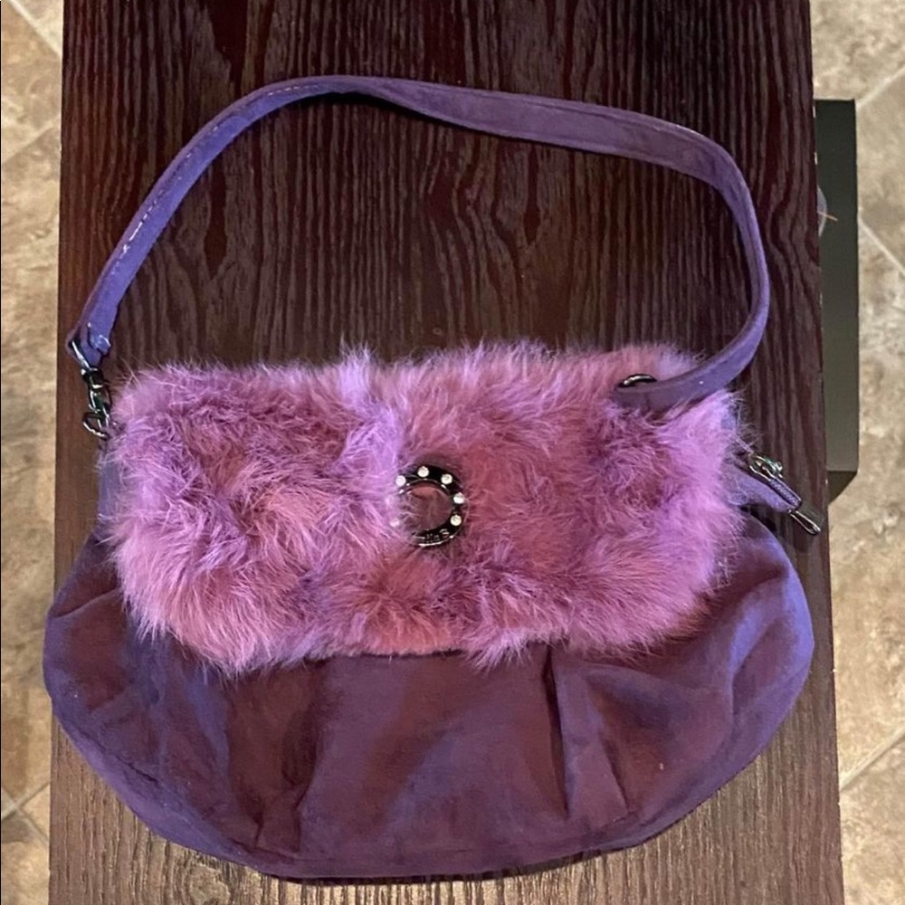 Purple Fuzzy Purse